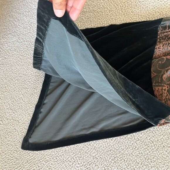 ANDREA ROSATI Silk Dress Brocade Sheer Velvet Burnout Pink Grey - Picture 13 of 15